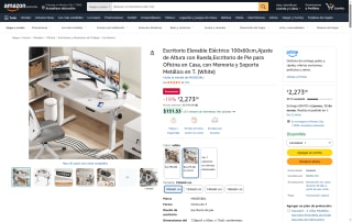 Escritorio Elevable Eléctrico 100x60cm por $2,273 | Amazon