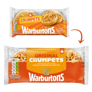 Warburtons Crumpets 6 Pack for £0.75 at Tesco