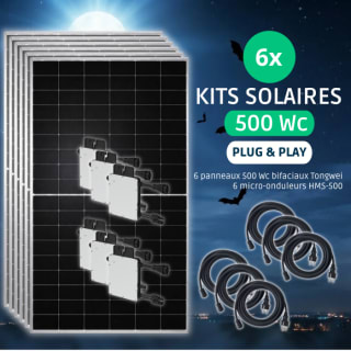 6 Kits Solaires Plug And Play 500 Wc Bifacial, Hoymiles pour 699€ chez Upwatt