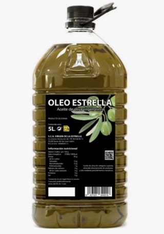 Aceite Oliva Virgen Extra Garrafa 5L Origen Jaén Andalucía Oleo Estrella por 23.66€
