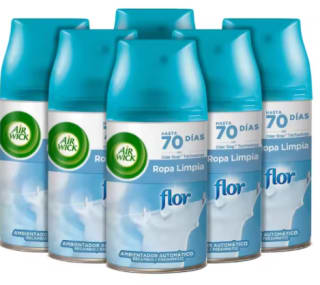 12 botes Air Wick Ambientador Freshmatic varios aromas por 29,78€