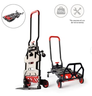 Carretilla plegable multiposición con capacidad de carga hasta 120 kg por 29€