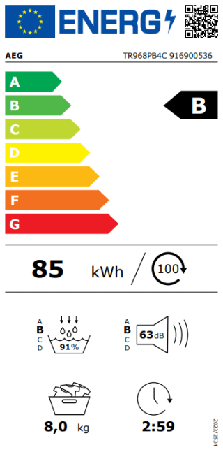 AEG TR968PB4C 9000 AbsoluteCare Plus warmtepompdroger (8 kg) voor €599 bij iBOOD