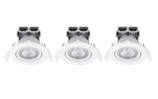 Lot de 3 Spot LED encastrable & connecté - 520lm, blancs, Ø8,5cm à 16,47€