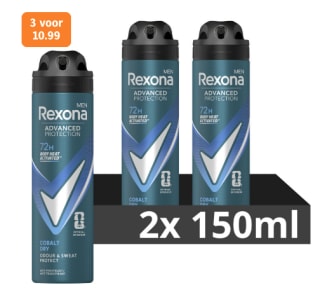 6 bussen Rexona Deodorant spray voor €10,99 bij de AH