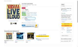 Vinilo Nirvana Live And Loud 2 Discos por $655 | Oferta Amazon