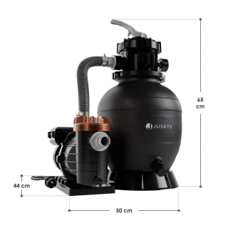 Système de filtre à sable 250 W (8 200 l/h) pour piscines à 103,99€ chez Juskys