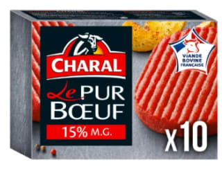 Steak Haché Pur Bœuf 15%MG CHARAL à 14,69€