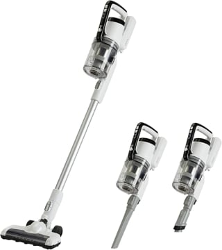 Amazon Basics 2 in 1 Cordless Vacuum Cleaner with DC Motor 150W 0.7L, White and Blac