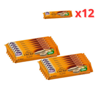 Pack Familiar Noglut galletas rellenas cacao sin gluten 12 x 150 g por 5,99€