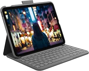 Logitech Slim Folio Funda Gris con Teclado para iPad 10th Generación por 56.99€