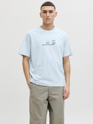 JACK&JONES JCODUST JJ PHOTO TEE SS CREW FST 3PK (maat L) voor €12 bij Bol
