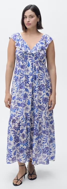 Vestido estampado floral volantes por 15.99€