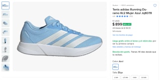 Tenis Adidas Running Duramo Rc2 Mujer Azul por $899 | Mercado Libre