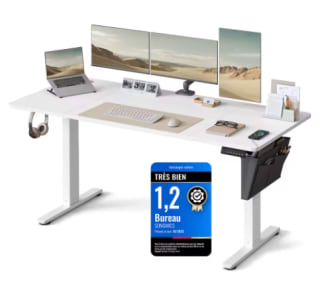 Escritorio eléctrico, altura ajustable, 160 x 70 cm, ajuste continuo por 87.49€