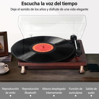 Tocadiscos automático con Bluetooth (33/45 RPM) por $729 en Amazon