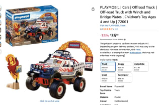 Playmobil 72061 Offroad Vrachtwagen voor €35,80 bij Amazon Spanje