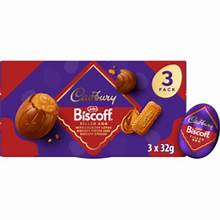 Cadbury Biscoff Filled Chocolate Eggs 3-Pack for £1
