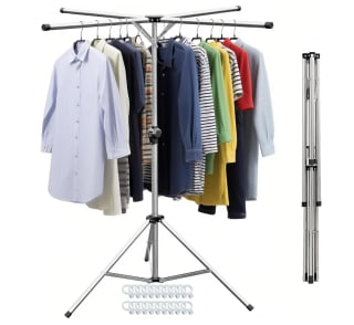 Tendedero vertical plegable Fureinstore de acero inoxidable por 22,19€