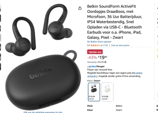 Belkin SoundForm ActiveFit Headset voor €19,99 bij Amazon