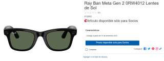 Lentes de Sol Ray Ban Meta Gen 2 0RW4012 por $7,699 | Costco