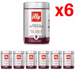 Pack 6 x 250g de illy Café Molido Intenso 100% Arábica para Cafetera Moka por 39.99€