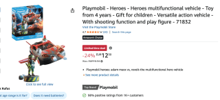 PLAYMOBIL Heroes 71832 Multifunctioneel heldenvoertuig voor €25,88 bij Amazon