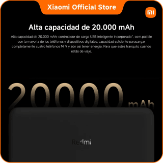 Xiaomi Redmi 20000 mAh power bank por 12,18€ en AliExpress