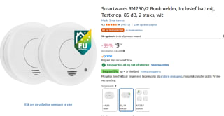 Smartwares RM250-2 Rookmelderset 2-pack voor €9,14 bij Amazon