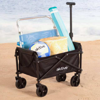 AKTIVE Carro Playa Plegable Acero 4 Ruedas por 33,96€