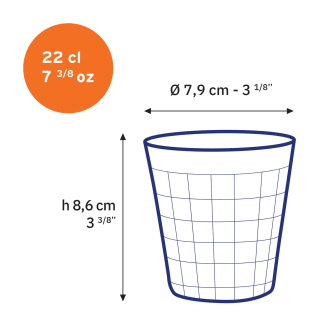 Prisme - Verre Transparent 22cl (Lot de 4) pour 4,00€ chez Duralex