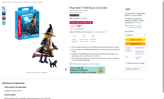 Playmobil Bruja con Escoba por $59 | Amazon