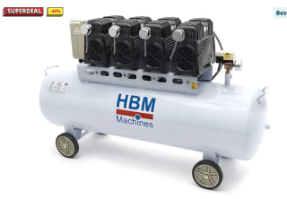 HBM 200 Liter Professionele Low Noise Compressor - Model 2 voor €539,99