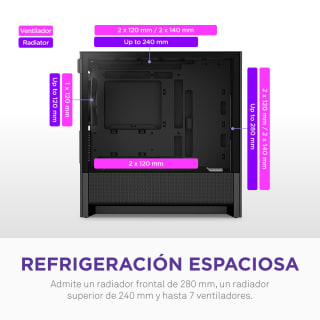 NZXT H3 Flow (2025) mATX Negro por 39,95€ en Coolmod