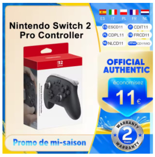 Manette sans fil Nintendo Switch 2 Pro à 64,03€