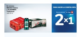2×1 en Cervezas en Carrefour.