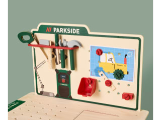 LUPILU houten speelgoed werkbank (Parkside-design) voor €39,99 bij Lidl