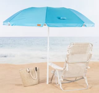 Aktive Sombrilla playa plegable compacta 8 varillas 180 cm azul por 16.96€