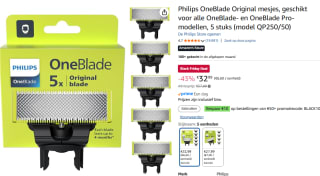 Philips OneBlade Original Blade QP250/50 voor €32,99 bij Amazon