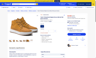 Tenis Timberland Maple Grove Mid Talla 27 en $1,040 | Coppel
