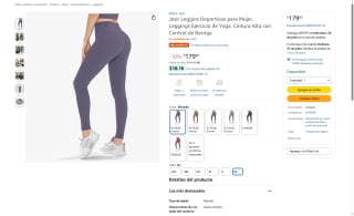 Leggins Deportivos Jesir Cintura Alta por $179 | Oferta Amazon