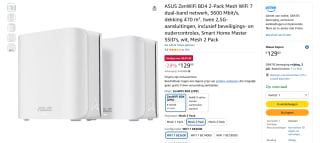 ASUS ZenWiFi BD4 2-Pack voor €129