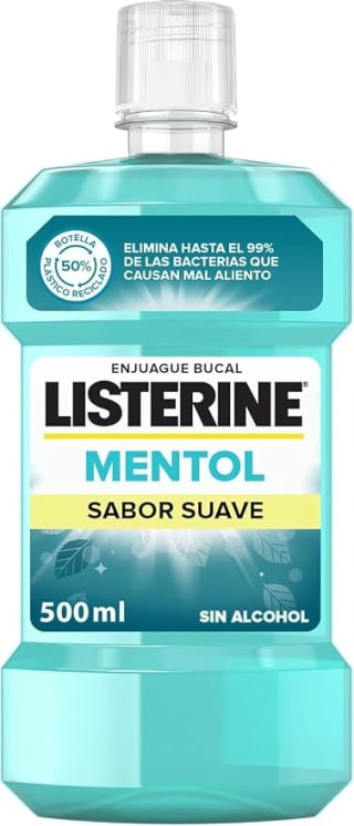 Listerine Mentol Sabor Suave (500 ml) por 1,90€ en Amazon