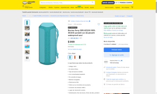 Bocina Sony SRS-XE200 Azul por $999 | Oferta Mercado Libre