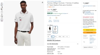 Polo Tommy Hilfiger F1 Color Blanco por $1,580 | Oferta Amazon