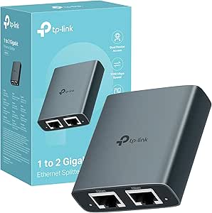 TP-Link EH210 Switch ethernet, Adaptador Switch gigabit 1 a 2 Puertos RJ45 por 10,99€