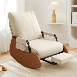 Silla Mecedora Acolchada con Bolsillos Laterales y Respaldo Ajustable por 144,88€