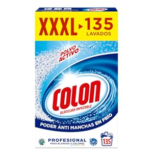 Colon Polvo Activo Detergente lavadora 135 dosis por 11.96€