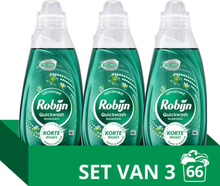 Robijn Quickwash Spring Blossom (3 flessen, 66 wasbeurten) voor €17,99 bij Bol