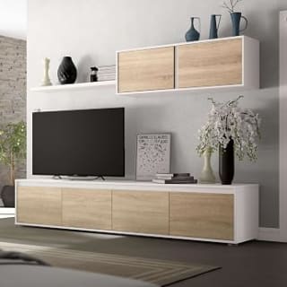 duehome Conjunto Arlet mueble de TV 200 cm por 139,99€ en Amazon